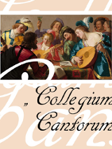 Na grafice znajduje się obraz Gerrita van Honthorsta "Koncert" z 1623 r. obraz przedstawia grupę ośmiu muzyków i gapiów zebranych wokół prostokątnego stołu. Dwie kobiety noszą pióra we włosach, a kapelusz jednego mężczyzny jest ozdobiony piórami. Mężczyzna po lewej stronie gra na skrzypcach; kobieta pośrodku gra na bandorze wielkości gitary, a kobieta po naszej prawej stronie gra na lutni. Pod obrazem znajduje się napis "COLLEGIUM CANTORUM"