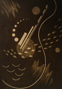 Na grafice fragment jednej z prac na wystawie.