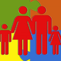 grafika - czteroosobowa rodzina