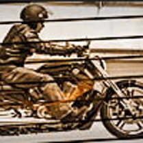 Grafika z motocyklem