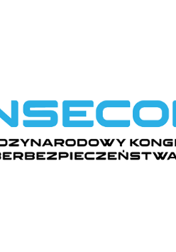 Napis o treści INSECON Międzynarodowy Kongres Cyberbezpieczeństwa.