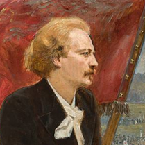 J. Styka, I.J.Paderewski przemawiający, ok. 1920