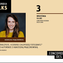 Zdjęcie autorki książki, wokół napisy informujące o wydarzeniu