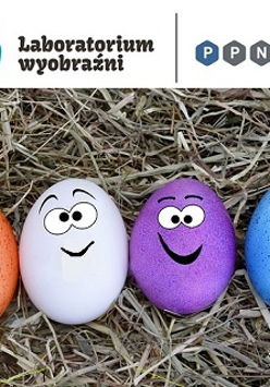 kolorowe jajka z malowanymi buźkami