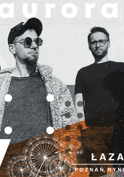 Grupa czterech muzyków na tle zabudowań miejskich, napisy informujące o wydarzeniu.