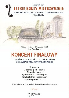 Koncert finałowy na zakończenie Letnich Kursów Mistrzowskich w Akademii Muzycznej w Poznaniu