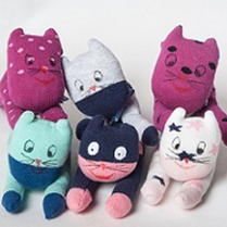 kotki z kolorowych skarpetek