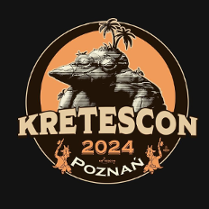 Logo gry na czarnym tle. Trudno powiedzieć, co to za postać. Na środku znajduje się nazwa wydarzenia.