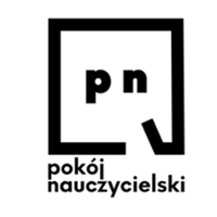 Logo wydarzenia Czarne litery: "pn" i czarne obramowanie z otwartymi drzwiami.