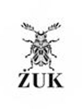 Logo obiektu. Na białym tle widzimy czarną grafikę żuka i napis żuk.