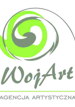 Zielonkawo-szare logo Agencji Wojart.