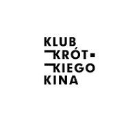 Na białym tle czarny napis "klub krótkiego kina".