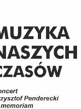 Na białym tle nazwa cyklu koncertów.