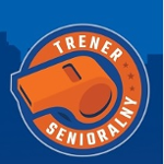 2 gwizdki otoczone napisami:Trener osiedlowy, dookoła drugiego gwizdka: Trener senioralny.