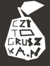 na czarnym tle gruszka z napisem Czytogruszka