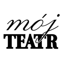 Czarno białe logo Mojego Teatru.