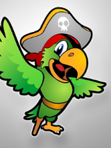 Logo świetlicy Nibylandia przedstawiajace rysunek papugi