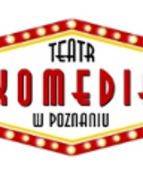 Kolorowe logo: nazwa Teatru na białym tle otoczona czerwono-żółtą ramką.