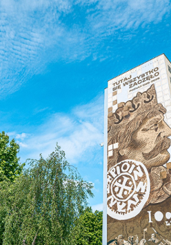 Mural upamiętniający rocznicę 1000-lecia koronacji Bolesława Chrobrego