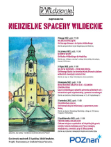 Rysunek kościoła na Wildzie. Informacje z plakatu zawarte w treści artykułu.