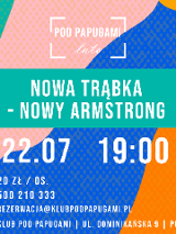 Grafika, kolorowe falujące tło a na niej napisy, które informują o wydarzeniu.