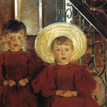O. Boznańska, Dzieci siedzące na schodach, 1898, wł. Fundacji im. Raczyńskich przy MNP
