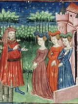 Fragment średniowiecznego obrazu.