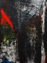 obraz - abstrakcja w ciemnych kolorach