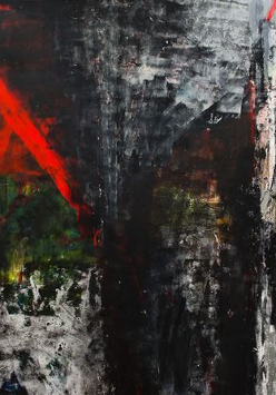 obraz - abstrakcja w ciemnych kolorach