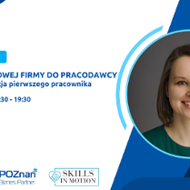 Grafika zapraszająca na szkolenie "Od jednoosobowej firmy do pracodawcy - skuteczna rekrutacja pierwszego pracownika"