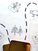 odręcznie narysowana mapa