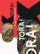 Grafika przedstawia okładkę tomiku Grzegorza Wróblewskiego "Tora! Tora! Tora!" Na czerwono-białym tle widoczne kontury spadających bomb oraz tytuł książki i nazwisko autora.