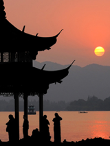 panorama - zachód słońca