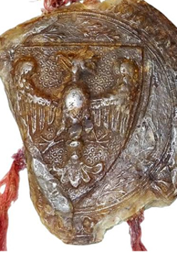 Pieczęć majestatowa króla Przemysła-rewers, Archiwum Diecezji Pelplińskiej