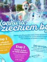 plakat - dziecko pluskające się w wodzie