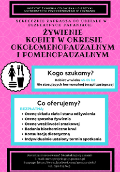 Plakat. Infomacja o projekcie na różowym tle.