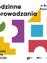 Czarny napis na białym tle z kolorowymi akcentami