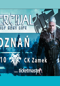 Plakat wydarzenia - postać Wiedźmina z gry