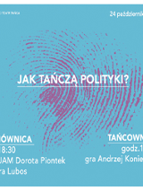 Białe napisy na niebieskim tle