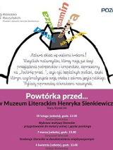 Plakat z informacjami o kolejnych spotkaniach