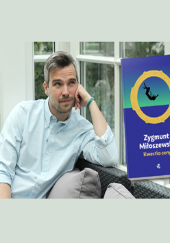 Plakat wydarzenia ze zdjęciem pisarza