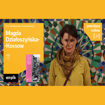 Plakat z informacjami o wydarzeniu i ze zdjęciem autorki książki