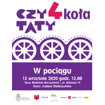 Grafika w kolorach fioletu i bieli: na środku 3 koła, u góry tytuł, na dole informacje o wydarzeniu