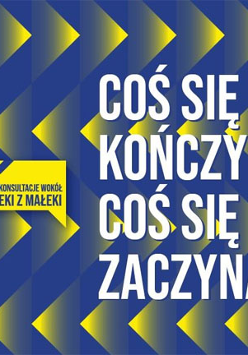 Na żółto-niebieskim tle tytuł wydarzenia.