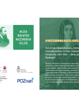 Plakat z informacjami o wydarzeniu podanymi w tekście. Po prawej na zielonym tle zdjęcie Dionizji z Iwanowskich Poniatowskiej.