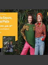 Areta Szpura i Anna Pięta na zdjęciu. Po lewej informacje o wydarzeniu.