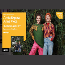 Areta Szpura i Anna Pięta na zdjęciu. Po lewej informacje o wydarzeniu.