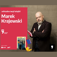 Plakat wydarzenia ze zdjęciem pisarza.