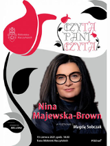 Plakat ze zdjęciem pisarki.