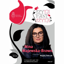 Plakat ze zdjęciem pisarki.